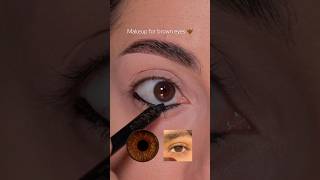 Makeup for brown eyes 🤎 #eyeshadow #truccoocchi #makeup #makeupforbrowneyes #smokeyeyes #eyelook