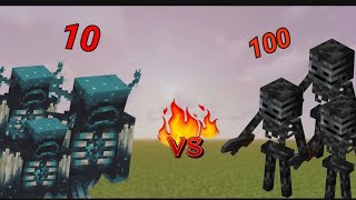 #minecraft #gameplay #10 warden vs 100 wither skeleton #war zone #verses battle