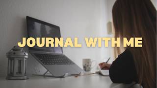 Journal with me (35 min, gentle rain and calm piano)