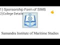 Sponsorship Form of Samundra and College Detail.