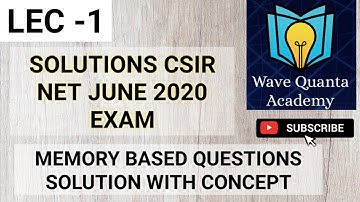 CSIR NET Physical science NOV/ JUNE 2020 5 Marks solutions