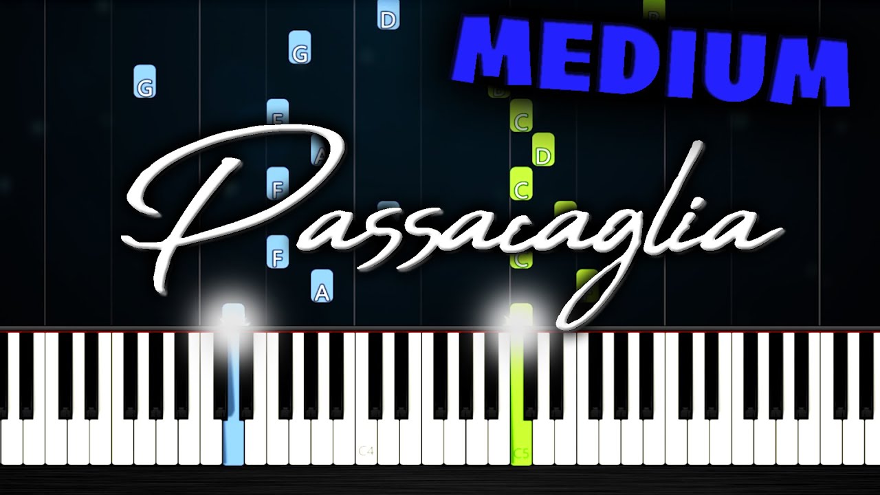 Passacaglia (Handel/Halvorsen) - Piano Tutorial (MEDIUM)