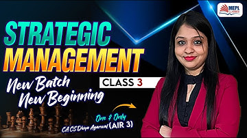 Strategic Management - Class 3 | For CA/CMA Inter & CS Prof | MEPL- Divya Agarwal Mam