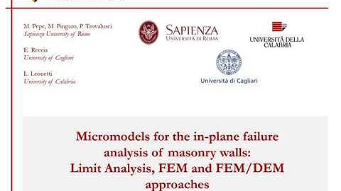 Micromodels for the in-plane failure analysis of masonry walls ...