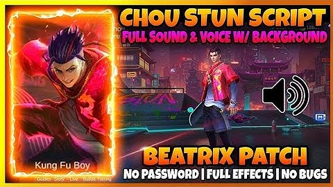 Chou stun skin script | No password| No Ban| No Bug |