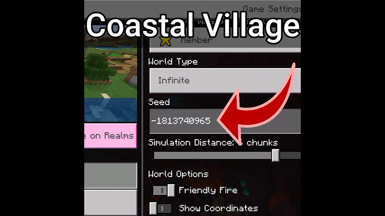 Coastal Village Seed in Minecraft | Best Seeds for Minecraft Pocket ...