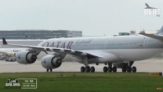 RARE! A340-500 at London Heathrow - New Camera check