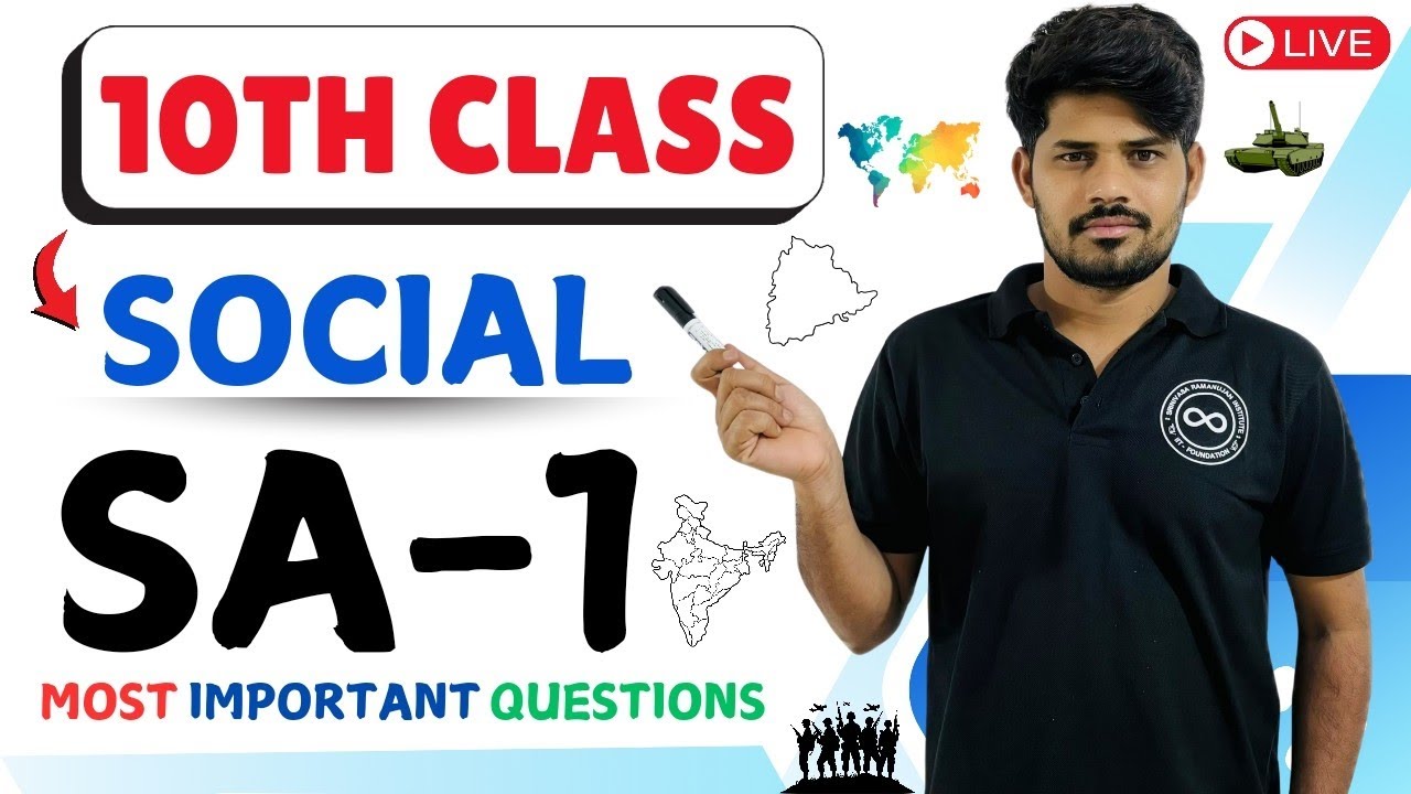 10th Class Social | SA-1 | Most Important Questions | 2024 -2025 | TS ...