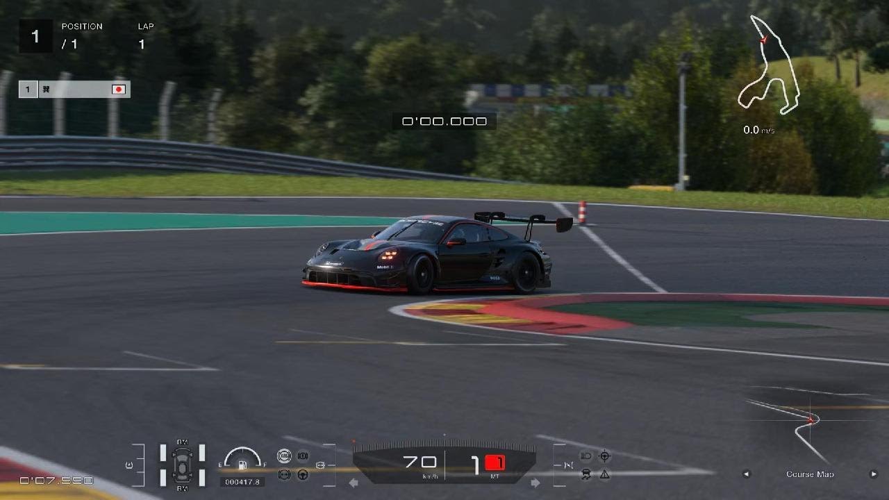 グランツーリスモ 7  オンラインタイムトライアル スパ・フランコルシャン 911 GT3R (992) '22