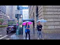 ⁴ᴷ Walking NEW YORK CITY in Tropical Storm Henri & Explore Manhattan NYC ⛈