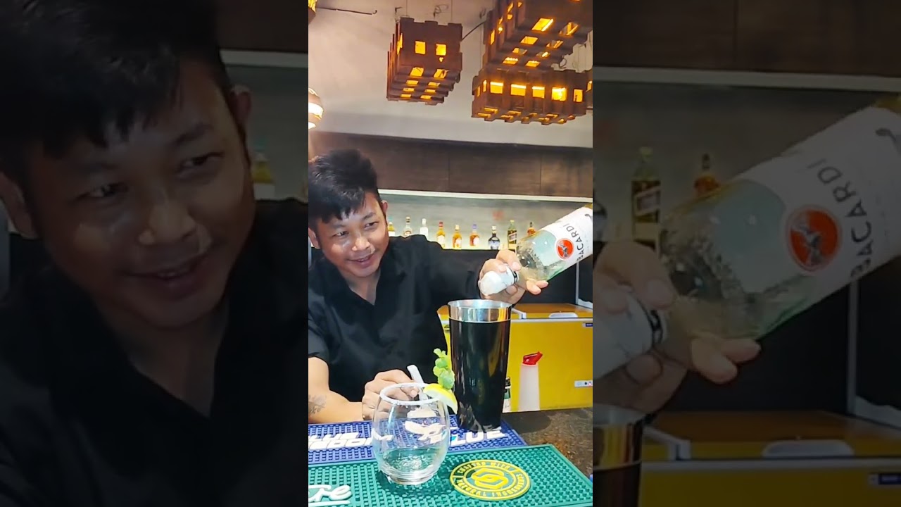 cocktail blue devil recipe - YouTube