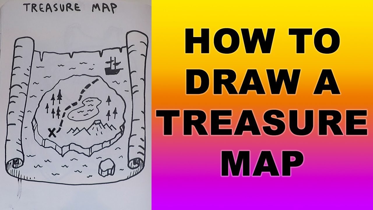 Treasure Island Map Drawing For Kids / The kids loved the treasure map ...