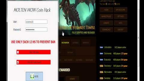 Molten wow hack coin tool