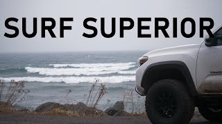 Surfing Lake Superior - Stoney Point, Duluth, MN