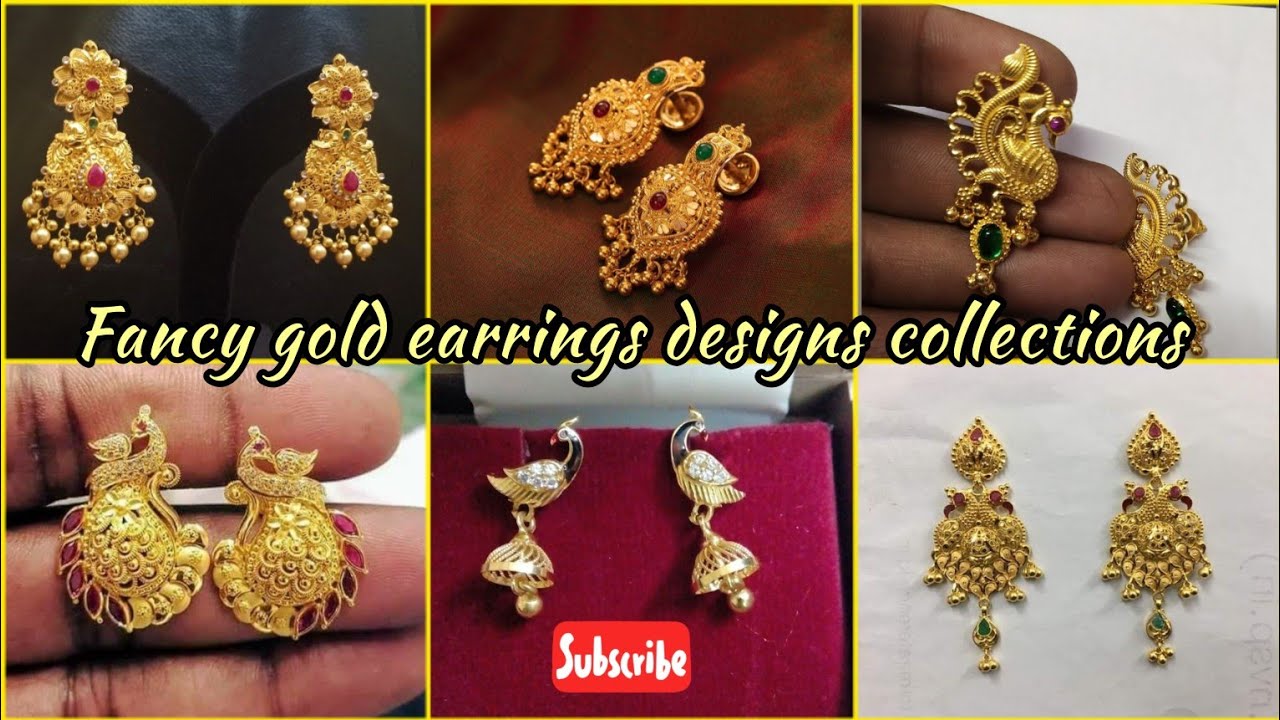 Fancy Gold Earring at Rs 25000/pair in Mumbai | ID: 2853007961162