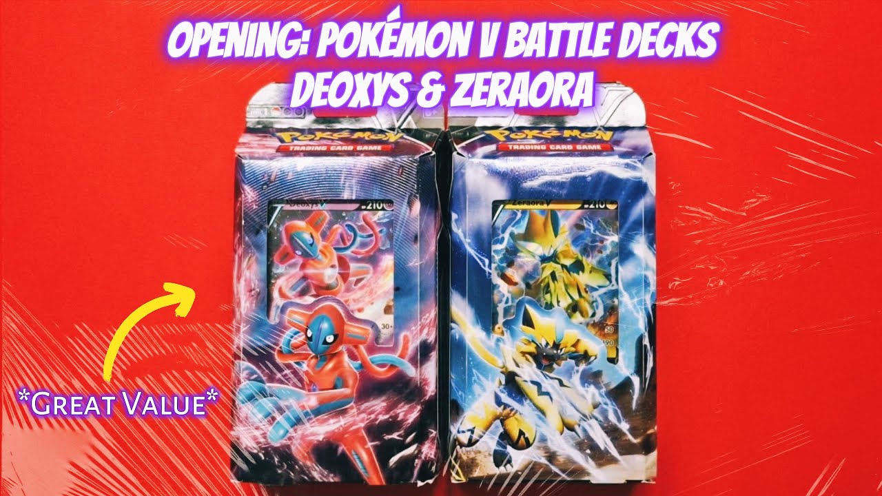 Opening - Pokémon TCG V Deoxys & V Zeraora Battle Decks *storage find*