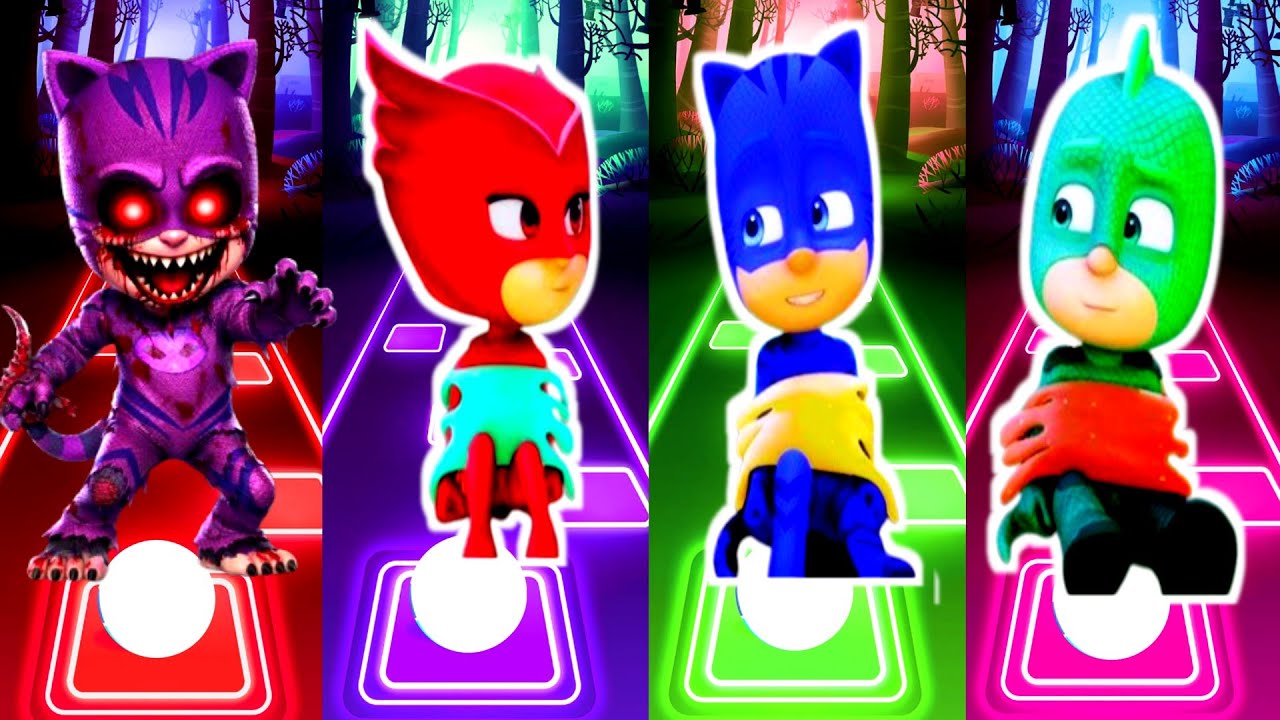PJ Masks: Owlette 🆚 Catboy 🆚 Gekko 🆚 An Yu 🎶 Tiles Hop EDM Rush 