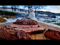 Nothing better than a juicy steak  asmr relaxing sounds snow 4k
