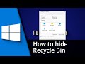 How to hide Recycle Bin from Desktop ✅ Tutorial