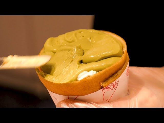 Green Tea Ice Cream Crepe in Taiwan