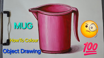 How To Draw Object Drawing  | Mug For Elementary ,Intermediate Exam & Artstudents | Realistic Draw |