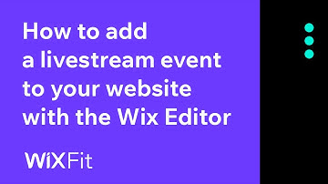 How to add a livestream event to your website with the Wix Editor | Wix Fit
