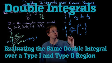 Evaluating the Same Double Integral over a Type I and Type II Region (4K Lightboard Math Lecture)