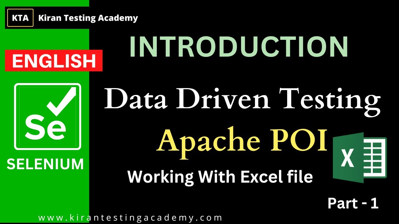 Data driven testing in Selenium WebDriver – Use of Apache POI to