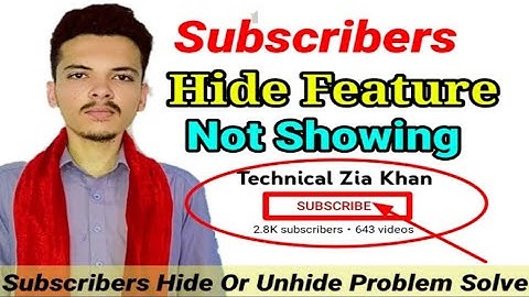 Subscribers Hide Option Not Available | How To Unhide Subscribers | How To Hide Subscribers counts