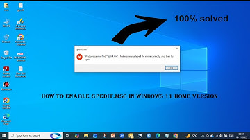 How to enable GPEDIT.MSC in windows 11 home version