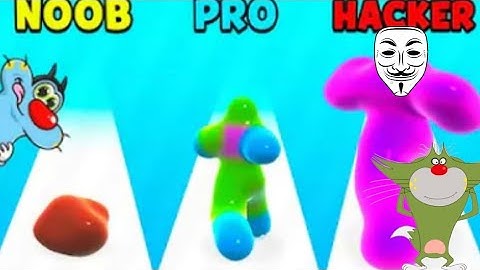 NOOB vs PRO vs HACKER | In Blob Runner 3D | with Oggy And Jack |