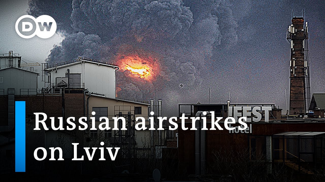 Film backdrop image for Several airstrikes on Ukraine's western city of Lviv (2022)