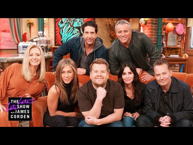 James Corden Visits the Cast at the 'Friends' Reunion class=