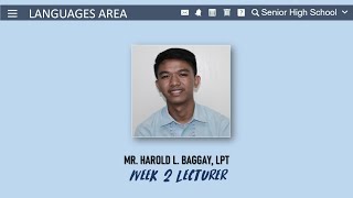 EAPP WEEK 2 VIDEO LECTURE