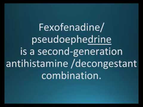 How to pronounce fexofenadine / pseudoephedrine (Allegra D) (Memorizing Pharmacology Flashcard)