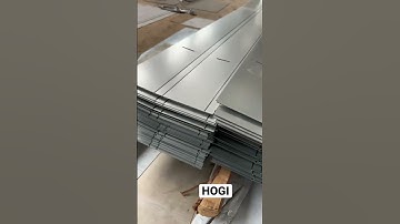 HOGI Horizontal CNC V grooving machine for stainless steel metal sheet profiles then bending #vshape