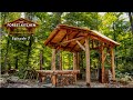 Clay Pizza Oven Foundation | The Forest Kitchen | Off Grid Log Cabin Build, Ep.7 S1