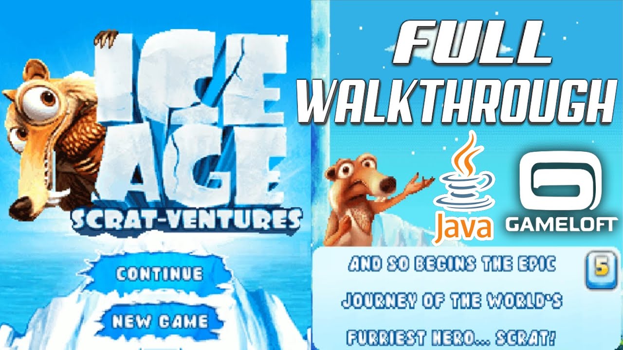 Ice Age Scrat ventures JAVA GAME Gameloft 2015 year FULL WALKTHROUGH