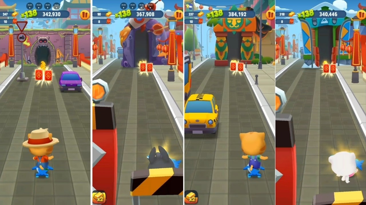 Talking Tom Gold Run:Talking Ginger,Talking Hank,Talking Angela,Talking Becca,(Android/iOS) Gameplay