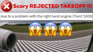 *VERY RARE* LOT Boeing 787-9 FULL Rejected Takeoff at Warsaw Airport due to right engine problems
