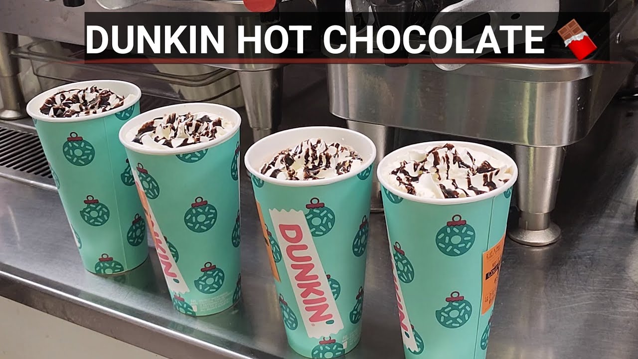 Hot Chocolate Dunkin Donuts - YouTube