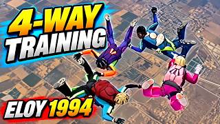 4-Way Training in Eloy, Arizona | 1994 Skydiving Training #1