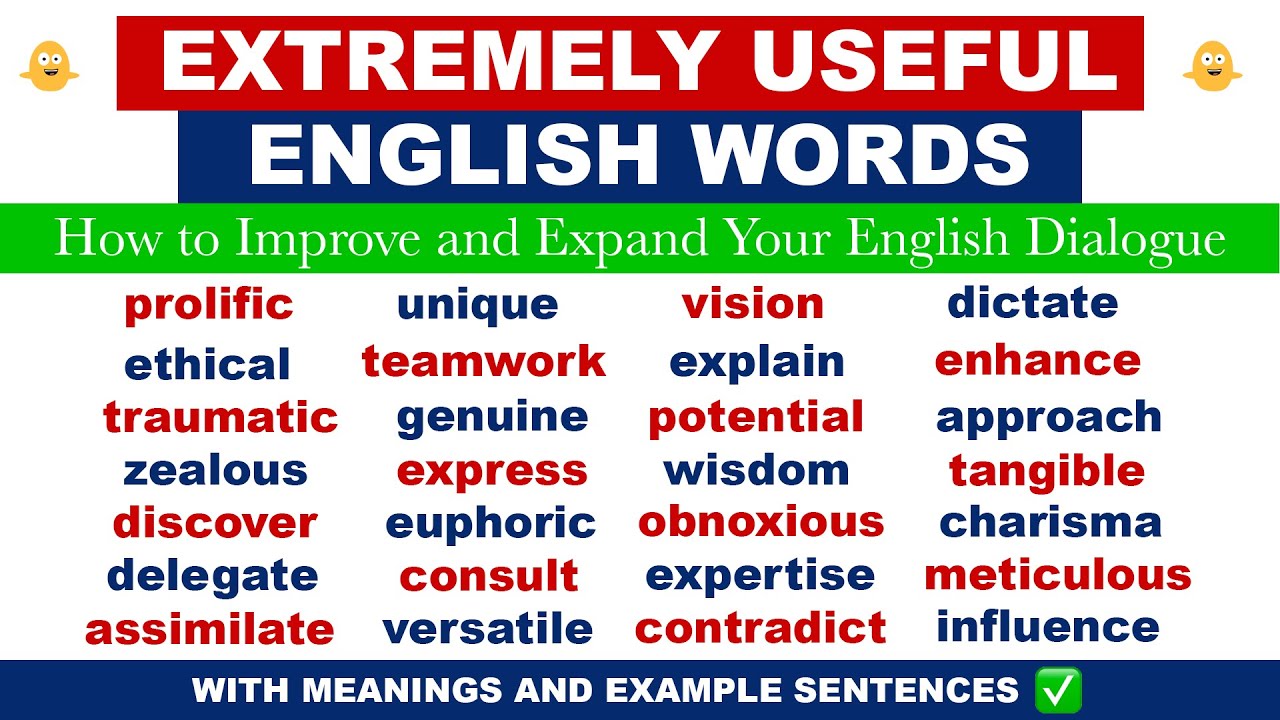 60 Mins of EXTREMELY USEFUL English Words, Meanings and Example