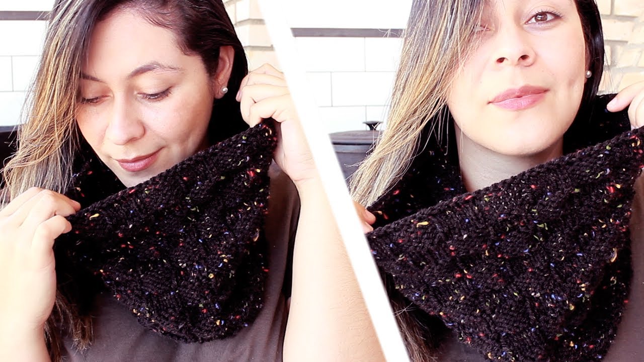 Como Fazer uma Gola no Tricô com Fio Confete ✿ Sem Costura e Bem Fácil no Tricô Circular #259