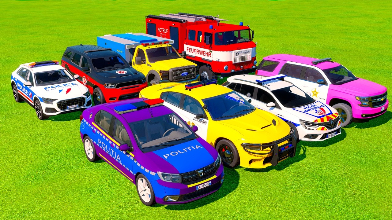 TRANSPORTING AND DRIVEN 5 POLICE, AMBULANCE, FIRE DEPARTMENT, RESCUE CARS VOL 14