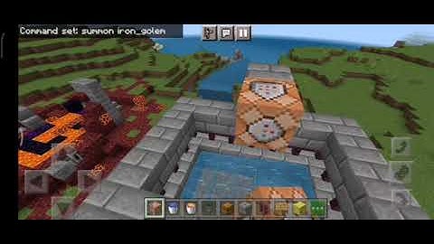 How to build a iron farm using command block in minecraft (all version of mcpe, java and bedrock)
