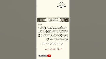 سورة المطففين - من الآيه (27) إلى (32) القارئ فهد أبو شبيب 1444 هـ - 2023 م