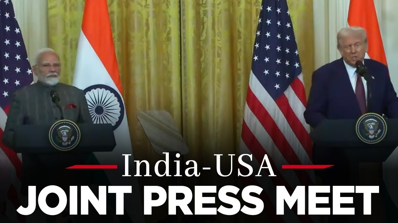🔴 LIVE : PM Modi and US President Trump Joint Pressmeet at White House, Washington DC