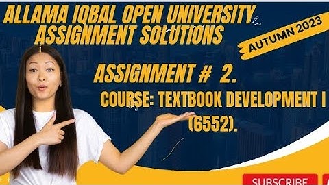 code 6552|AIOU SOLVED ASSIGNMENT#2|Aiou|Autumn 2023|Textbook development II |M.A, M.ed|#2023