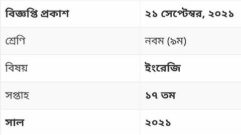 Class 9 English Assignment Answer 2021 17th Week ॥ নবম শ্রেণী ইংরেজী এসাইনমেন্ট ২০২১ ১৭ তম সপ্তাহ ॥